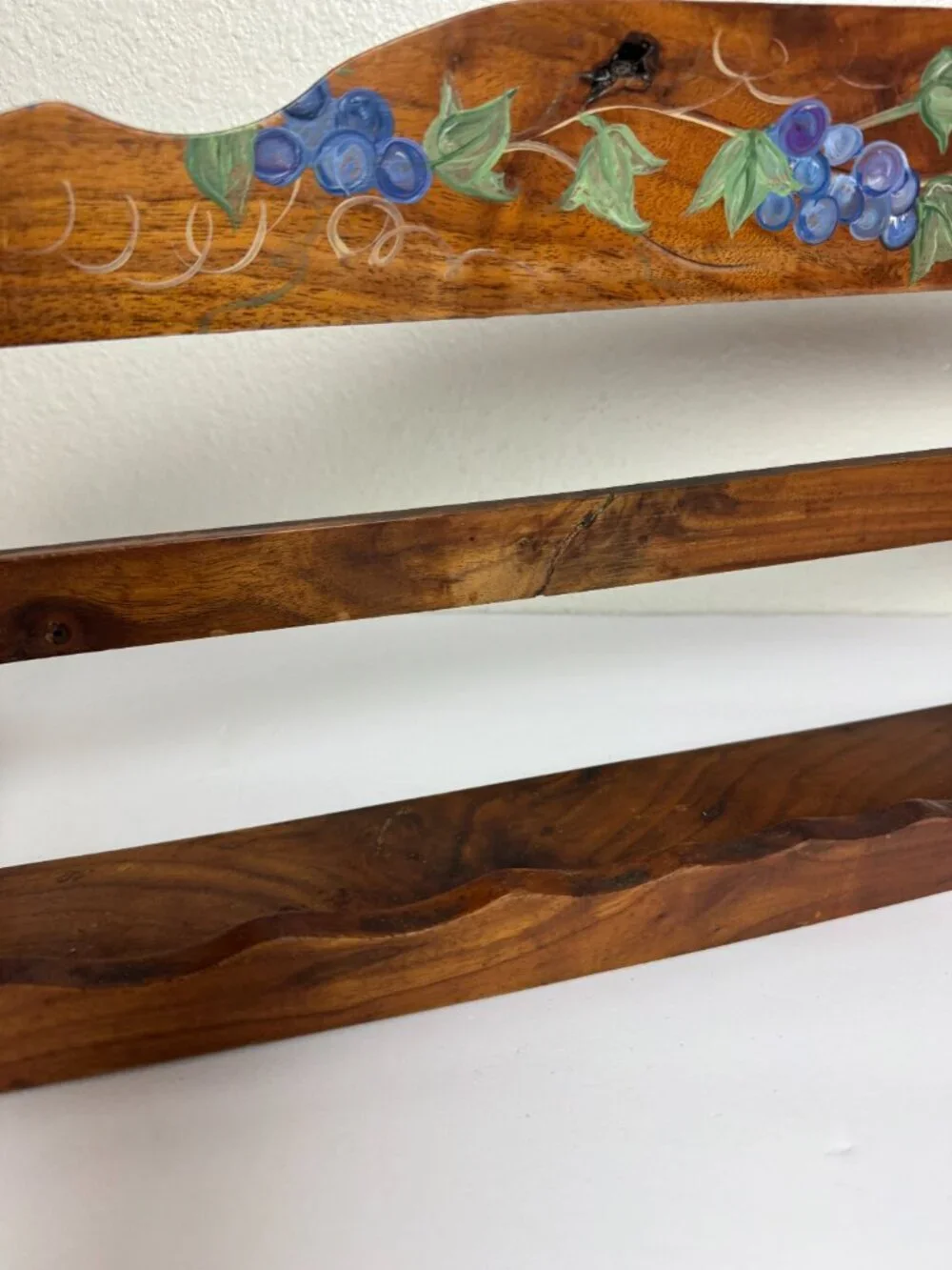 Vintage Wooden Shelf Spice Rack Display Shabby Chic Farmhouse Cottagecore